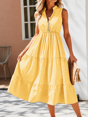 Effortless Striped Midi Dress | Tracked Shipping