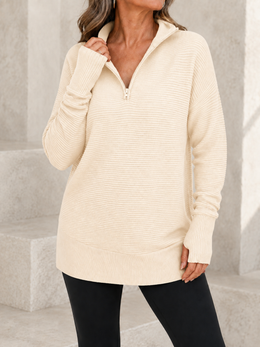 The Everyday Half-Zip Knit | Tracked Shipping