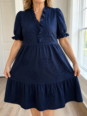 Floral Embroidered Effortless Dress | Tracked Shipping