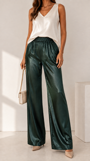 FLASH SALE – Effortless Satin Wide-Leg Pants | Tracked Shipping