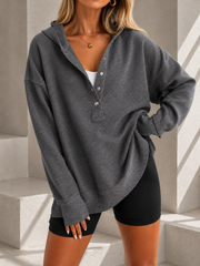 Soft-Touch Ribbed Everyday Hoodie | Tracked Shipping