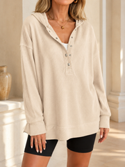Soft-Touch Ribbed Everyday Hoodie | Tracked Shipping