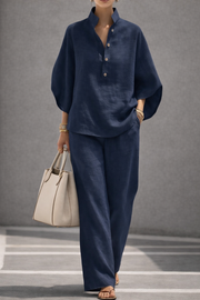 Effortless Cotton Linen 2-Piece Set | Tracked Shipping