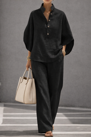 Effortless Cotton Linen 2-Piece Set | Tracked Shipping