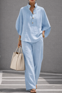 Effortless Cotton Linen 2-Piece Set | Tracked Shipping