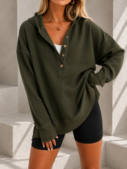 Soft-Touch Ribbed Everyday Hoodie | Tracked Shipping