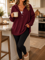 Soft-Touch Ribbed Everyday Hoodie | Tracked Shipping