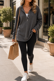 Soft-Touch Ribbed Everyday Hoodie | Tracked Shipping