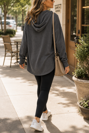 Soft-Touch Ribbed Everyday Hoodie | Tracked Shipping